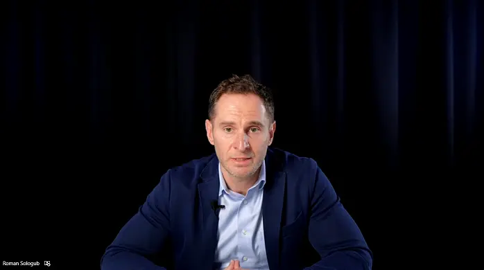 Roman Solohub, CEO of cybersecurity company ISSP sharing information about participation in Tallinn Mechanism activities during the webinar for ECSO members
