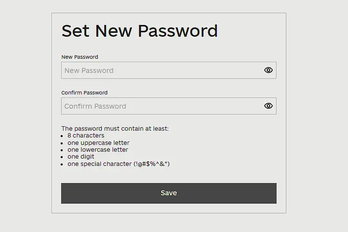 picture for secure link for setting password