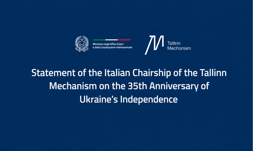 Image of Statement of the Italian Chairship of the Tallinn Mechanism on the 35th Anniversary of Ukraine’s Independence
