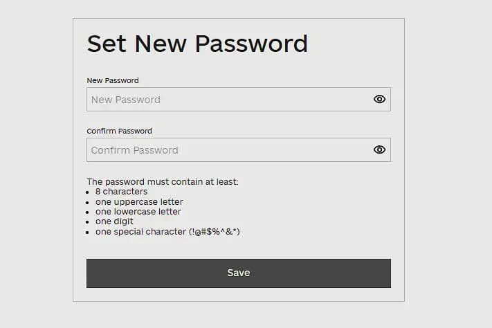 picture for secure link for setting password